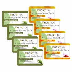 Saffron & Khus Glycerine Soap (Pack of 8)